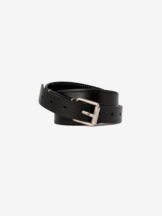 [UNISEX] 22SS REVERSED THIN BELT BLACK