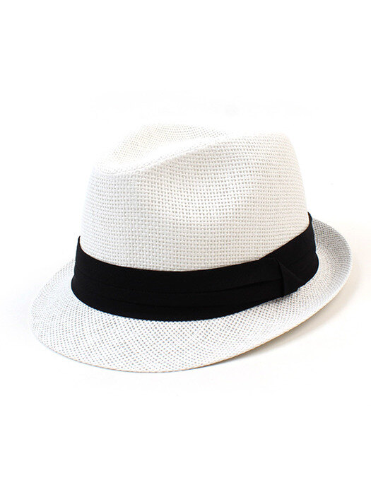 BU Summer Simple White Fedora 여름페도라