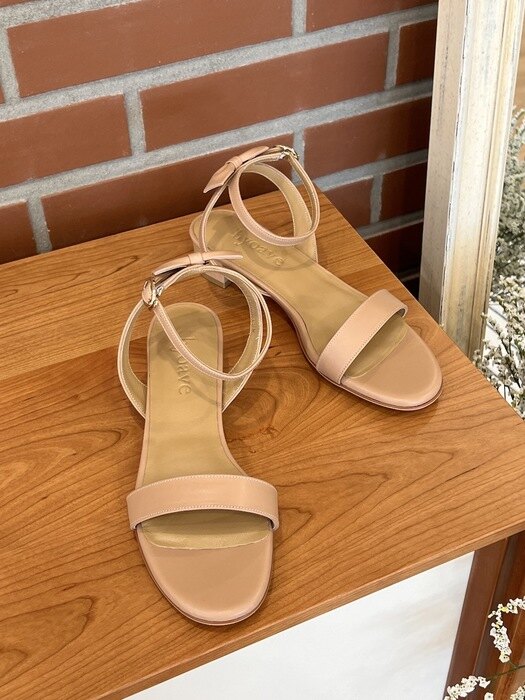 Olivia Back-Ribbon Sandals (3cm) - Tan