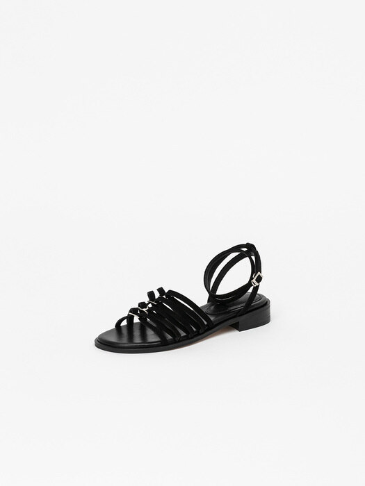 Malo Gladiator Sandals in Black Suede