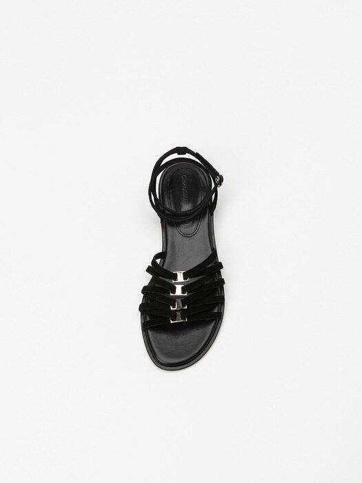 Malo Gladiator Sandals in Black Suede