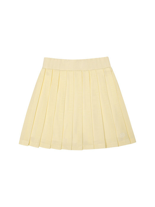 22SS.ver H Logo Pleated Tennis Skirt_Butter Yellow
