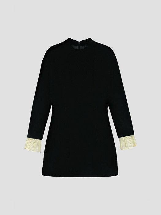 [22FW] Fitted Line Velvet Dress - Black