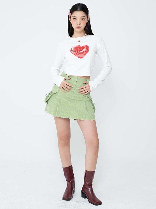 lotsyou_The Friends Heart Candy Crop Tee White