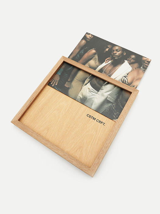 Vinyl record wood frame - White oak