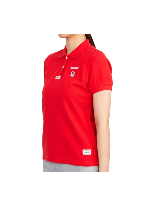 아이콘 HCW 2A AP01 RED 여자 골프 카라 반팔티셔츠