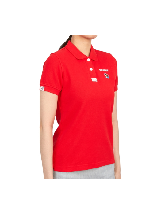 아이콘 HCW 2A AP01 RED 여자 골프 카라 반팔티셔츠