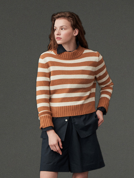 Stripe Blend Sweater_Beige