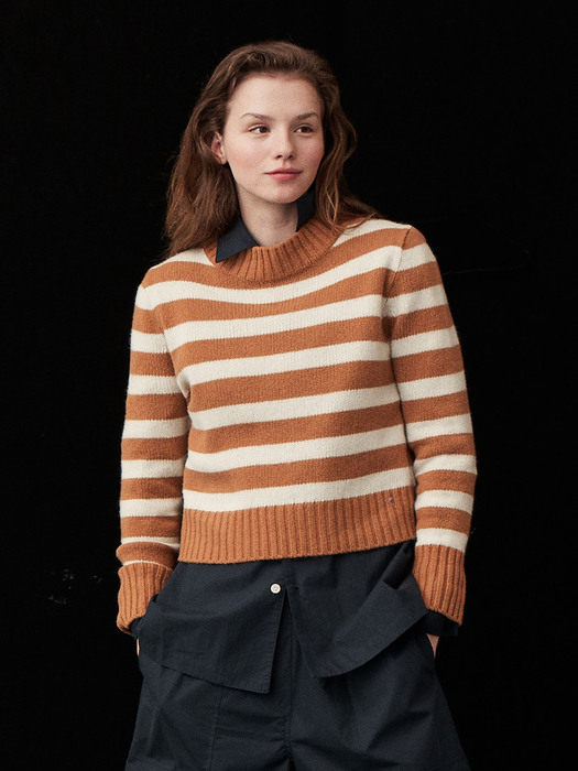 Stripe Blend Sweater_Beige