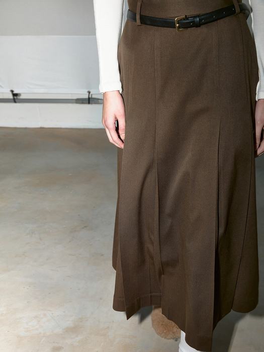 TWW  PLEATED LONG SKIRT_2COLORS