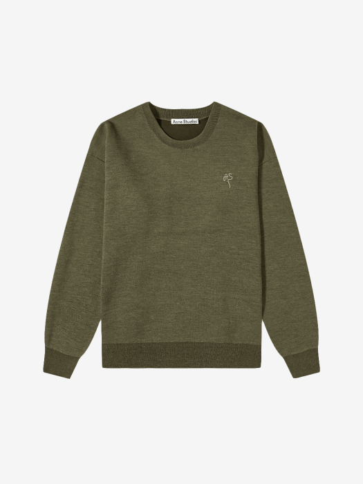 [MEN] 21FW CREW KNIT DEEP GREEN B60177 BGO