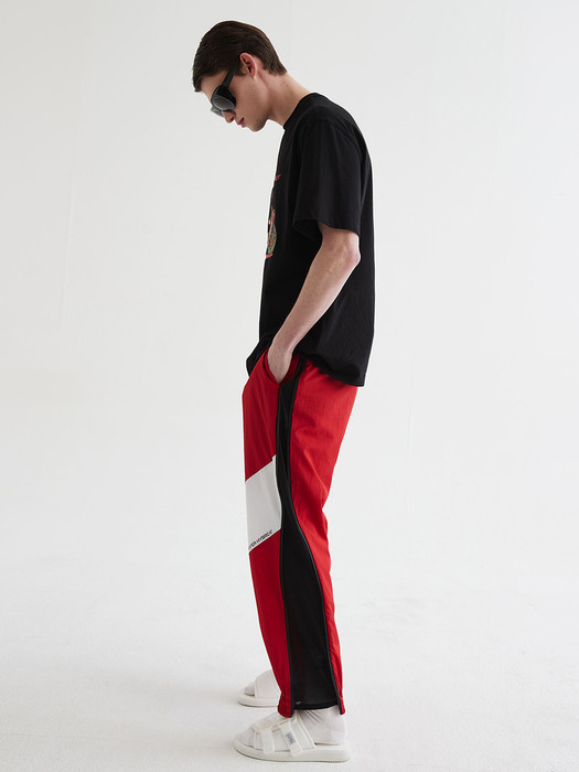 [UNISEX] Side Zip Track Pants Red