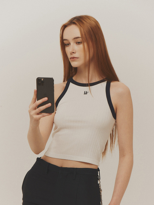 D&T CROP TANK TOP (WHITE)