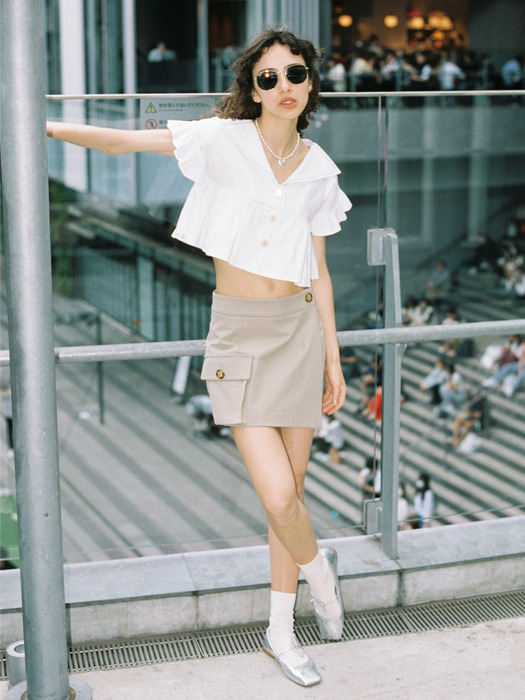 PETITE STITCH CROP BLOUSE_WHITE