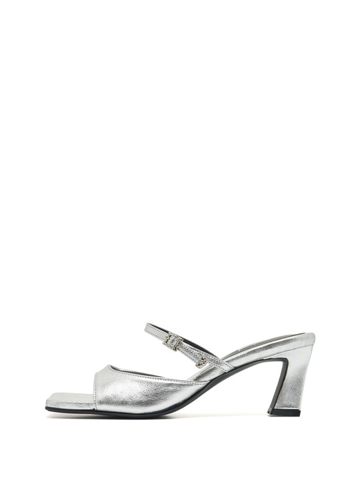 Stone thin sandals silver