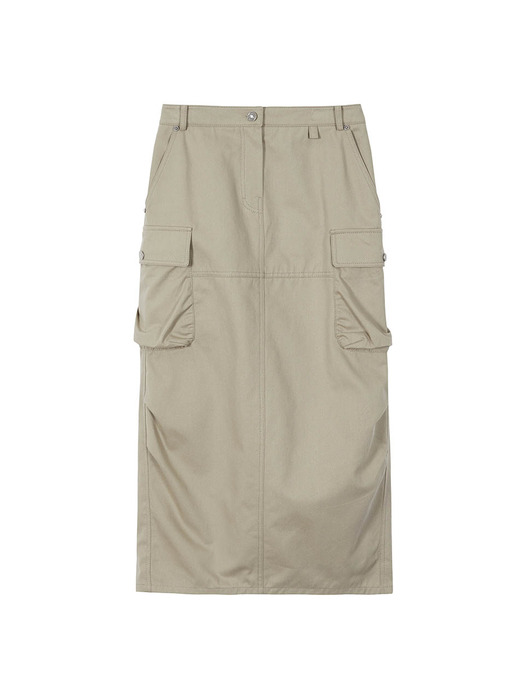 Cargo Skirt in Beige VW3AS325-91