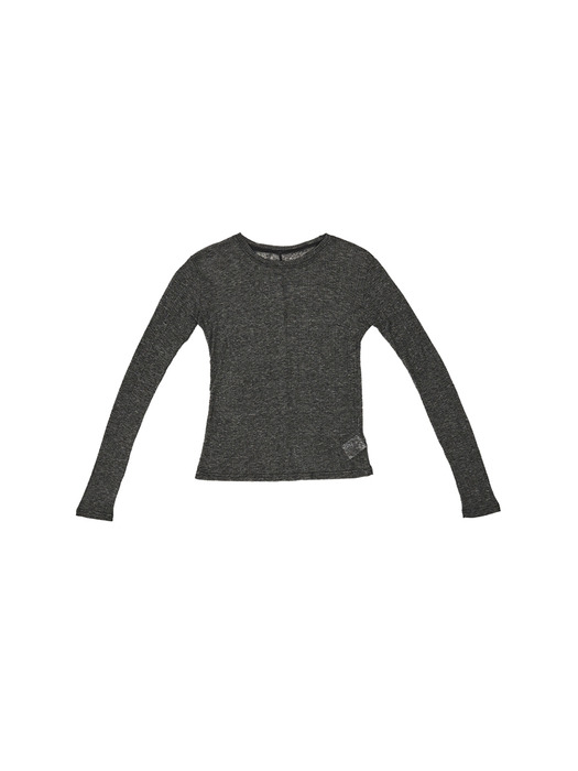 Wool blend See-through Long sleeve Tshirts Gray