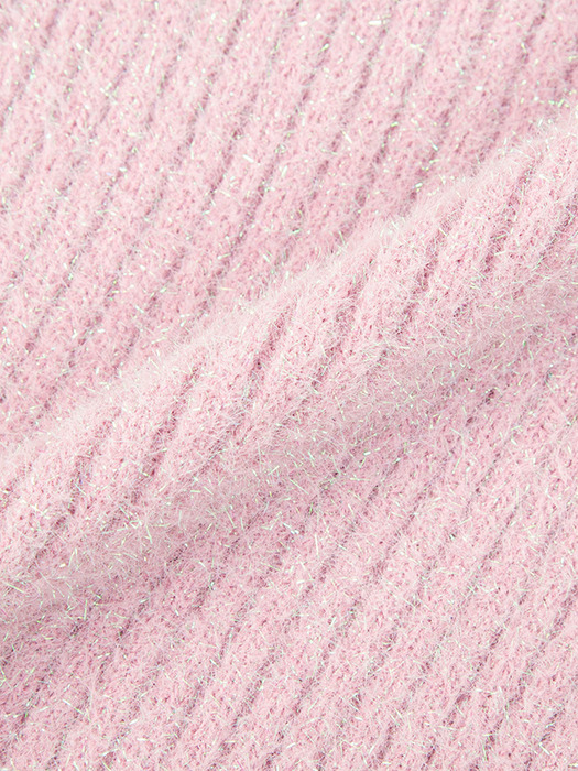 Halter Neck String Sleeveless Knitwear_pink