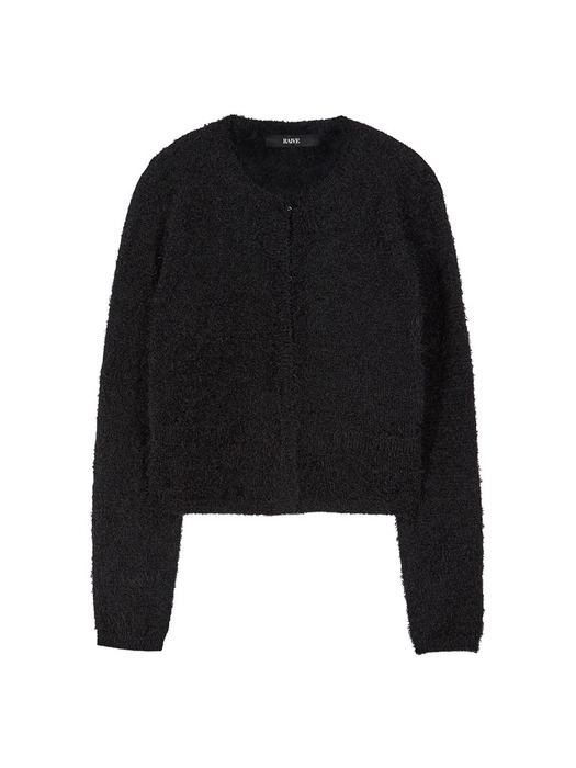 Hook Knit Cardigan in Black VK3WD260-10