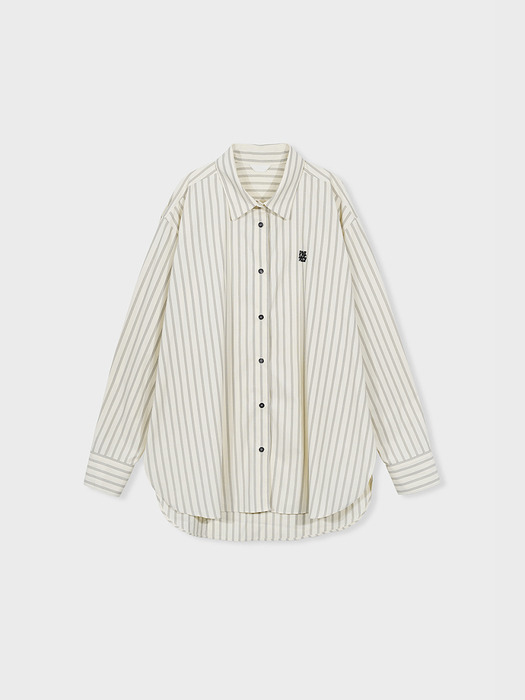 cream stripe over shirt
