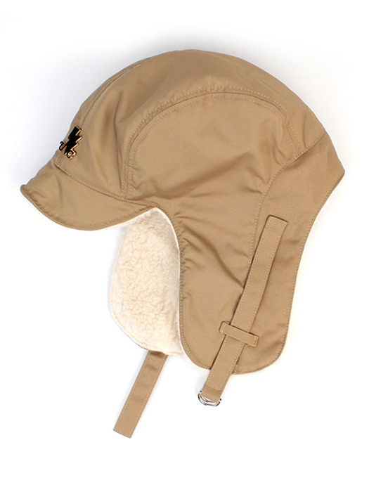 Poly Beige Aviator Hat 귀달이모자