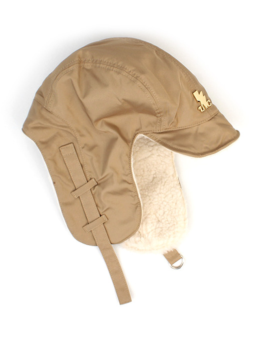 Poly Beige Aviator Hat 귀달이모자