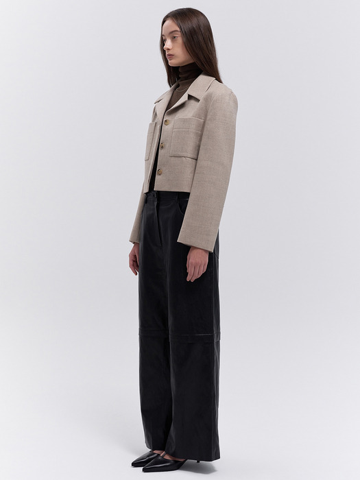 MELL WOOL CROP JACKET