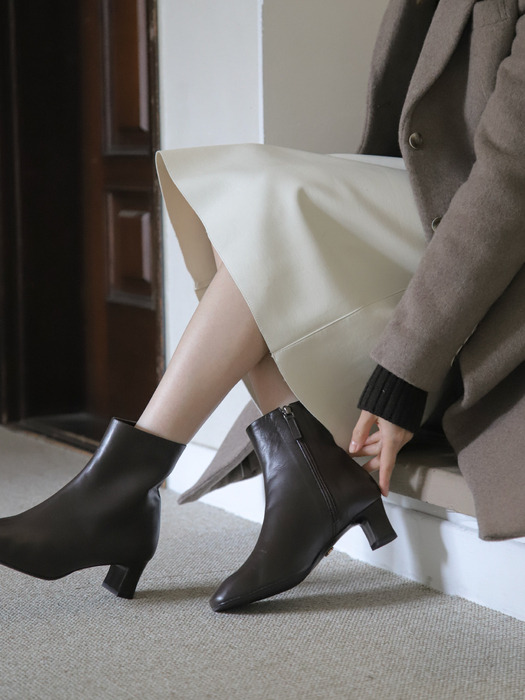 Cube ankle boots (4colors, 5cm)