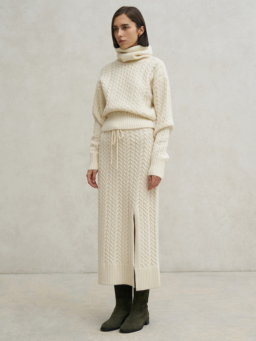 ROSIE CABLE KNIT SKIRTS
