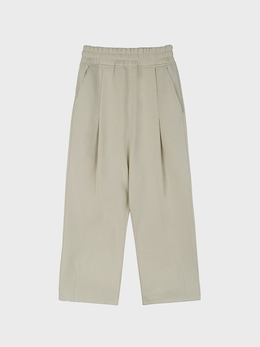 NAPPING HEAVY WIDE TUCK SWEAT PANTS_IVORY
