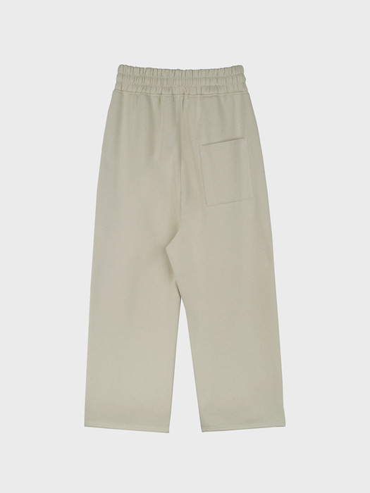 NAPPING HEAVY WIDE TUCK SWEAT PANTS_IVORY