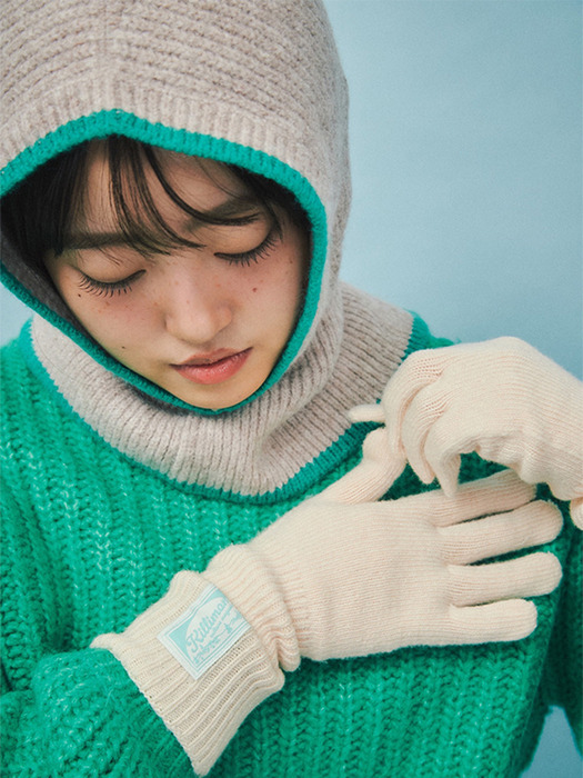 [선물포장] Killiman wool gloves - Soo Ivory