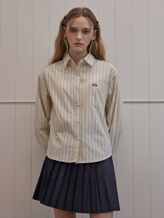 ESSENTIAL STRIPE SHIRT_2COLORS_CREAM