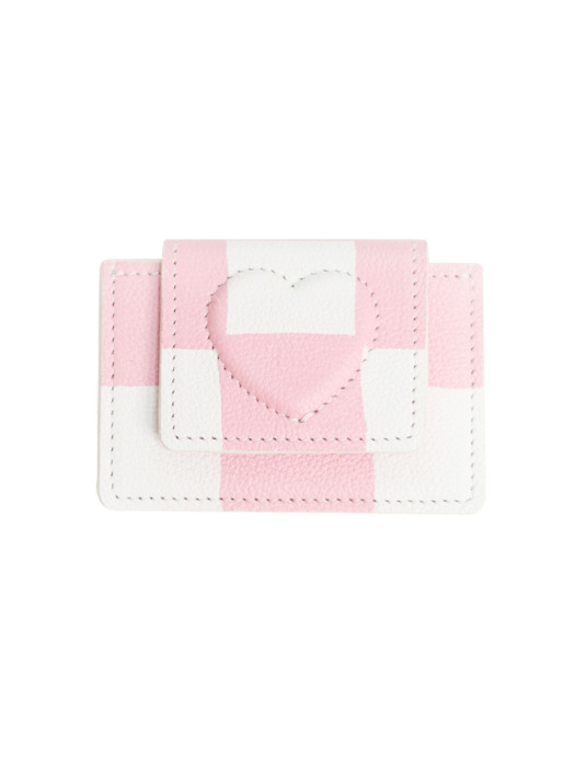 shape of wallet - pink check