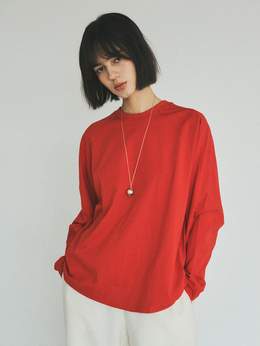 Contrast Stitch Sweatshirt _CTT317(Red)