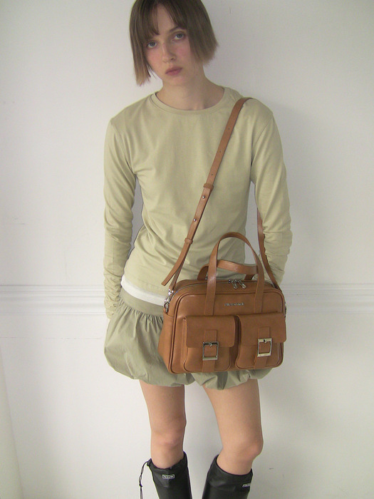 PK Middle Shoulder Bag (camel)