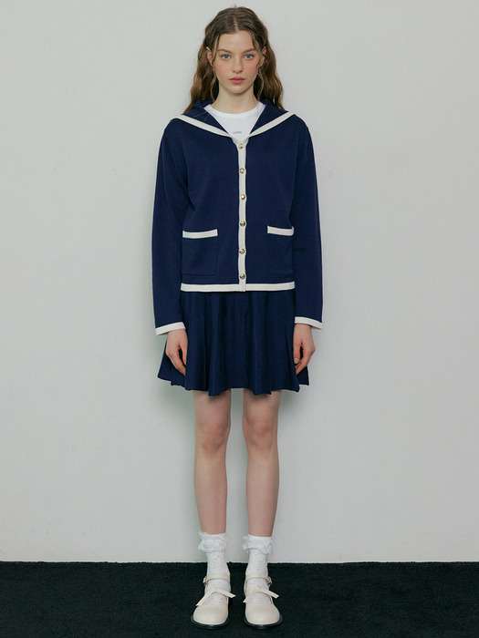 169 sailor knit skirt (navy)