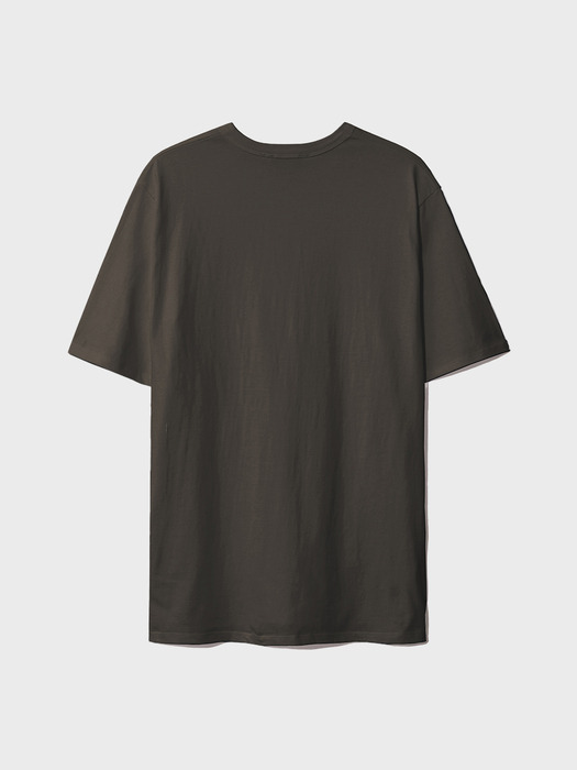 24SS Cotton Short Sleeve T-Shirt Natural Sound Brown