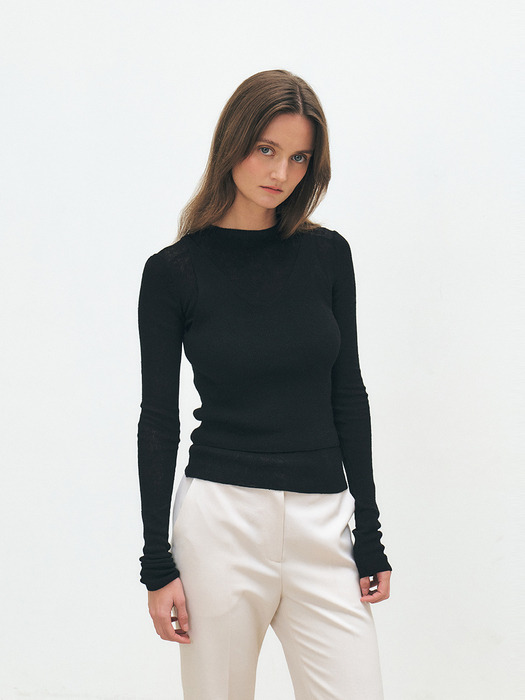 TFS LAYERED KNIT TOP_3COLORS