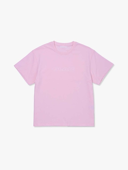 루즈핏 로고 반팔 티셔츠 핑크
