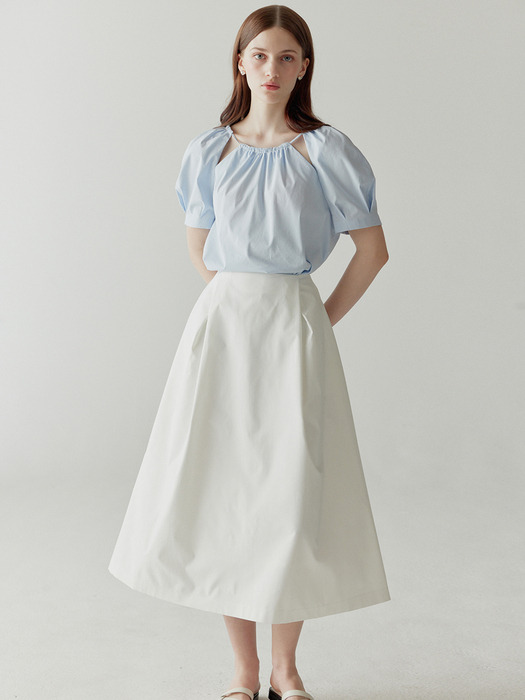 Double Tuck Skirt(White)