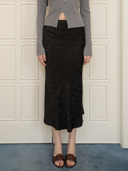 [단독]IRIS Jacquard Skirt(아이리스)_BLACK