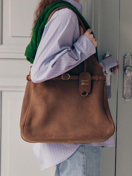 SUEDE HOBO BAG CAMEL