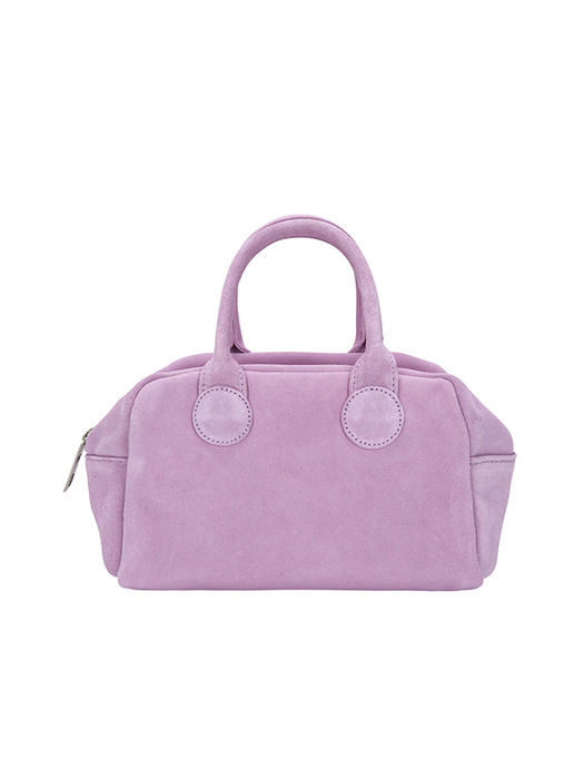 SOFT BOWLING BAG_lavender pink suede