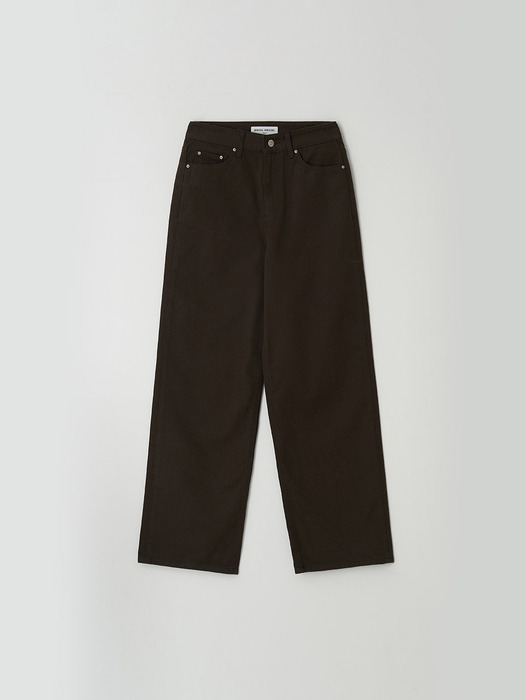 colour cotton pants - brown