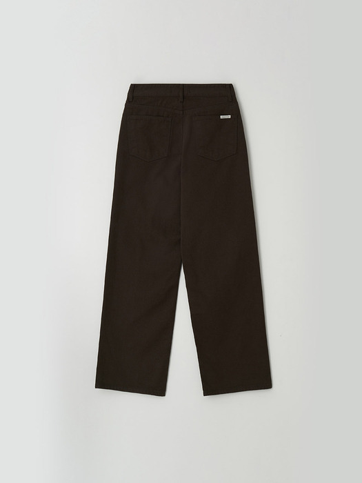 colour cotton pants - brown