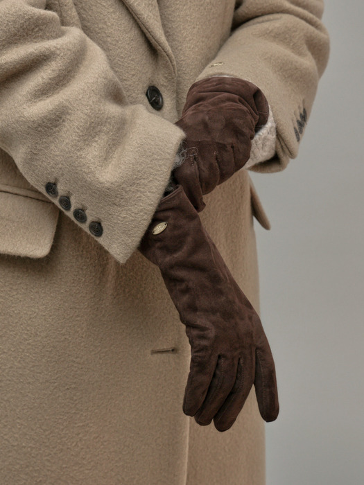 Suede Gloves Brown