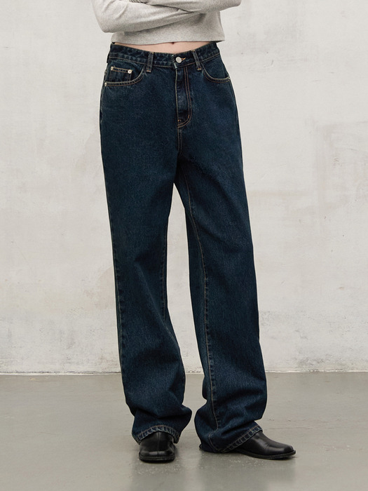W50 WIDE DENIM PANTS_INDIGO BLUE [기모][숏기장 추가]