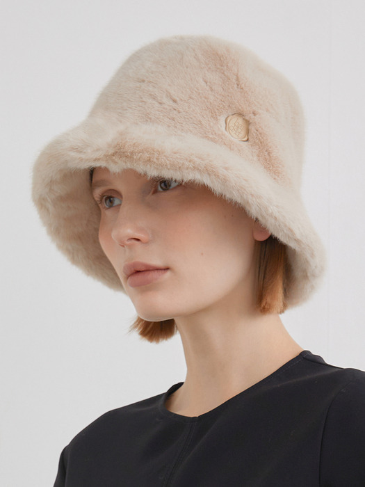 soft fur bucket hat (C065_beige)