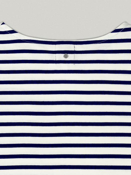 NUER STRIPE T-SHIRT IN [IVORY NAVY]